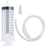 Grand tube de seringue en plastique de 500 ml avec capuchon et adaptateur de tube
