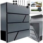 Grande bote aux lettres pour le courrier sur le portail, la clture, anthracite, le kiosque  journaux, ...
