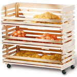 Pegane - grande caisse etagre cagette pour rangement en bois empilables pour fruits et lgumes, , 79 ...