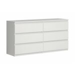 Meubletmoi - grande commode 2x3 tiroirs blanc mat - benny Meubletmoi - grande commode 2x3 tiroirs blanc mat - benny