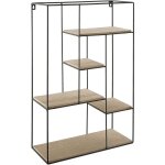 Beliani - grande Étagère murale au design industriel en métal noir composé de 5 compartiments de tailles ... Beliani - grande Étagère murale au design industriel en métal noir composé de 5 compartiments de tailles ...