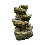 Grande fontaine de jardin cascade d'eau sedona à éclairage led avec pompe Grande fontaine de jardin cascade d'eau sedona à éclairage led avec pompe