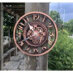Grande horloge de jardin r�tro - r�sistante aux intemp�ries - horloge de salle de bain - d�coration vintage ...