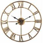 Grande horloge murale, grande horloge murale avec chiffres romains sans tic - tac, horloge murale vintage ...