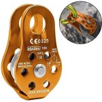 Grande poulie de sauvetage simple / double r�a avec plaque pivotante, poulie en alliage d'aluminium - ...