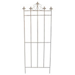 La grande prairie - treillage jardin fer fleur de lys 49x128cm