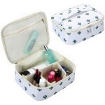 Grande trousse de rangement de voyage pour femme (cactus)
