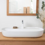 Grande vasque en céramique avec plage bahia 82cm Grande vasque en céramique avec plage bahia 82cm