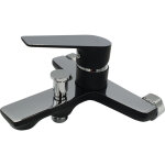 Graphite / chrome salle de bains baignoire lgant mural mixer levier robinet