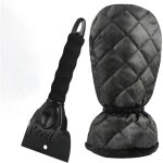 Grattoir  glace avec gant, raclette  neige avec doublure en polaire chaud, neige grattoir elastique ...