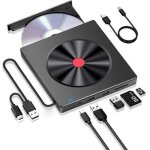 Graveur cd / dvd externe, lecteur cd / dvd externe usb 3. 0 et type - c, lecteur de carte sd tf, lecteur ...