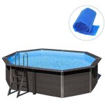 Gre - b�che � bulles pour piscine composite ovale 6, 64 x 3, 86 m - gr�
