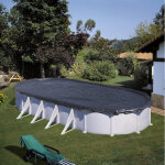 Gre - b�che d'hivernage 180 g / m� pour piscine acier ovale 7, 44 x 3, 99 m - gr�