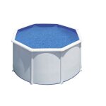 Gre - piscine ronde en acier fidji 240x120 cm �chelle avec plateforme et purificateur de sable 4 000 ...