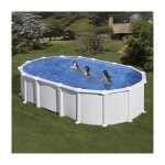 Gre - piscine acier blanc ha�ti ovale 6, 34 x 3, 99 x 1, 32 m - gr�