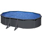 Gre ? piscine hors sol acier ovale 634 x 399 x h 122 cm ? volume 21 m� ? hauteur d'eau 105 cm ? filtration ...