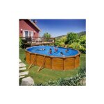 Gre - piscine acier gr ovale pacific 634 x 399 x h. 122 cm - filtre  sable