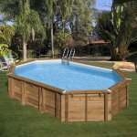 Gre - piscine bois safran 2 6, 20m x 3, 95m x h: 1, 36m