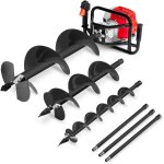 Tarire de terre thermique  essence greencut gd750x - 75cc - 5. 2cv - moteur 2 temps - avec trois mches ...