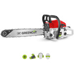 Greencut - tronconneuse 62cc 3, 8cv moteur à essence 2 temps, épée de 20 pouces, 76 dents, guidon ergonomique ... Greencut - tronconneuse 62cc 3, 8cv moteur à essence 2 temps, épée de 20 pouces, 76 dents, guidon ergonomique ...