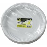 Greenday - assiette jetable carton blanc 23cm x50