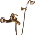 Grid cool - robinet de baignoire - robinet de douche avec douche � main, laiton monocommande mitigeur ...