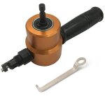 Grignoteuse m�tal perceuse nibbler coupe m�tal coupeur grignoteur double t�te 360� perceuse attachement ...