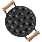 Grillx po�le � poffertjes avec poign�es en bois - 19 poffertjes facile � d�placer - appareil � poffertjes ...