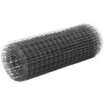 Grillage acier avec revtement en pvc 10x0, 5 m gris