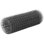 Grillage acier avec rev�tement en pvc 10x0, 5 m gris