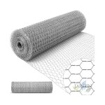 Grillage métallique hexagonal anti - torsion 0, 5 x 10 m, mailles de 19 mm pour clôtures, fermes, animaux ... Grillage métallique hexagonal anti - torsion 0, 5 x 10 m, mailles de 19 mm pour clôtures, fermes, animaux ...