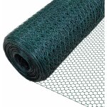 Vounot� grillage m�tallique gain� de pvc vert - maille 25mm - 1x25m - filet de cl�ture pour poulailler ...
