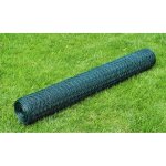 Grillage � poule avec rev�tement - cl�ture pour poule en pvc 25x1 m vert 704813