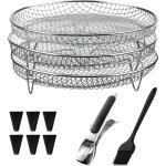 Grille � 3 niveaux pour friteuse � air chaud, panier - tiroir en acier inoxydable, accessoires pour friteuse ...