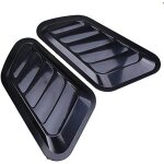 Grille d'a�ration d�corative chrom�e pour capot de voiture - autocollant - noir