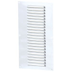 Grille a�ration rectangle 150x350mm 96cm2 - alu blanc + anti - insecte - winflex