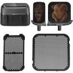 Grille anti projection pour philips 3000 dual basket, 2 pcs r�utilisable accessoires air fryer moule ...