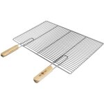 Ecd germany grille de barbecue en acier inoxydable, 60 x 40 cm, avec poign�es amovibles, rectangulaire, ...