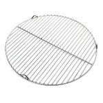 Grille bbq ronde � 44, 5 cm acier affin� v2a barbecue charbon de bois / � gaz grillade cuisson terrasse ...