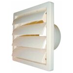 Dmo - grille - bouche d'�vacuation � clapet blanc 155 x 155 pour hotte, vmc ou s�che linge