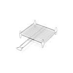 Grille de cuisson  double maille ompagrill avec pieds de support