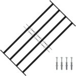 Grille de fen�tre noir 115 x 60 cm acier enduit de poudre