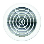 Grille fixe ronde clipser + moustiquaire 100 / 110mm blanc - autogyre
