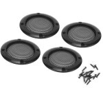 Grille de haut - parleur noir 5 cm - lot de 4 pi�ces