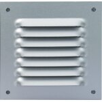 Grille métal carrée auvent aluminium 100mm x 100mm ventilation discrète Grille métal carrée auvent aluminium 100mm x 100mm ventilation discrète