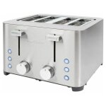 Grille pain 4 fentes en acier inoxydable proficook pc - ta1252