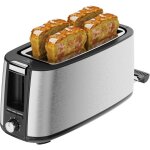 Grille - pain 4 tranches avec bac  miettes amovible, fentes extra larges, fonction rchauffage et croustillan ...