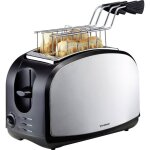 Grille - pain acier inoxydable 2 fentes ? puissance 800w ? dimensions 200x280x180mm ? r�glage de temp�rature ...