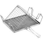 Grille - pain pliable en acier inoxydable pour r�chaud � gaz, accessoires de camping compact pour l'ext�rieur, ...
