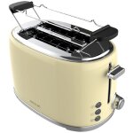 Grille - pain vertical toast&taste 1000 retro double beige - cecotec